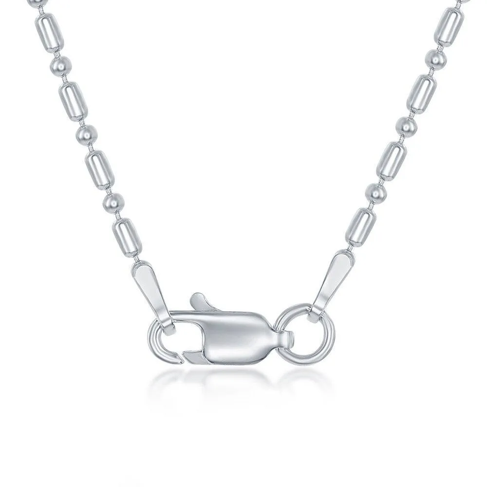 Sterling Silver 1.9mm 1 1 Bead Chain, 8"