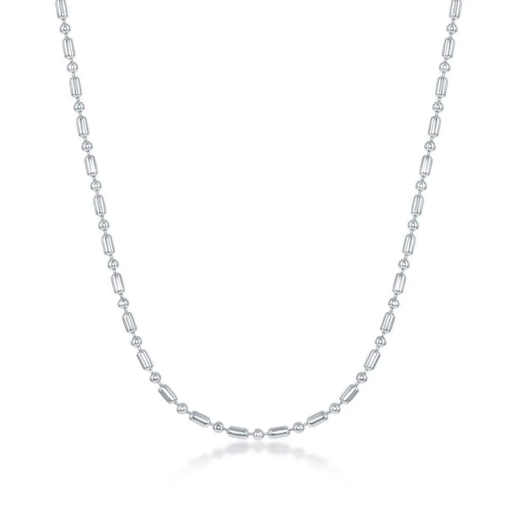 Sterling Silver 1.9mm 1 1 Bead Chain, 8"