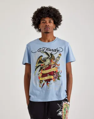 Street fashion Ed Hardy Pierced Eagle Rhinestone Tee Ethical fashion choices