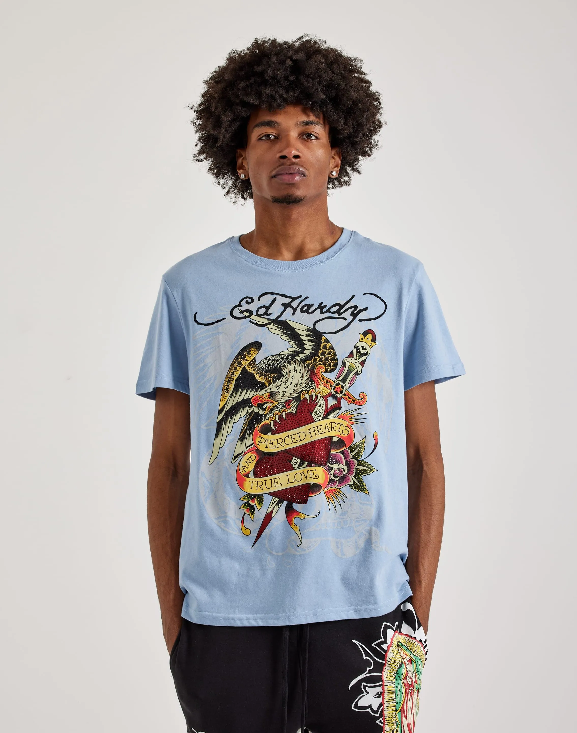 Ed Hardy Pierced Eagle Rhinestone Tee Casual wear options Clothing types