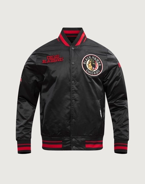 Street fashion Pro Standard Chicago Blackhawks Retro Classic Rib Satin Jacket Beaded fashion items