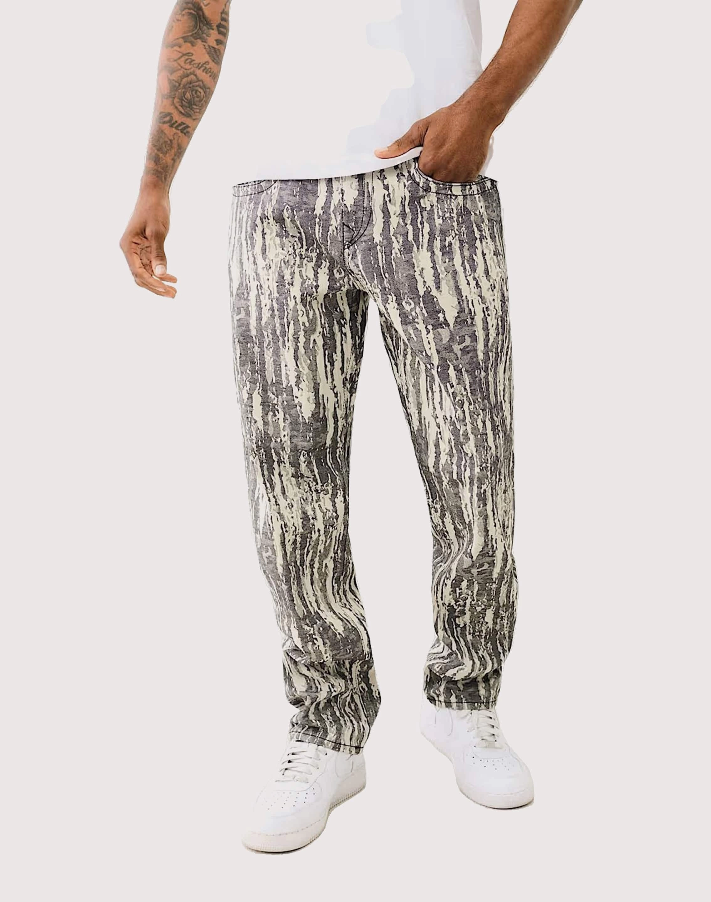 Luxury fashion items True Religion Jacquard Bobby Big T Loose Fit Denim Jeans Nylon - included fashion