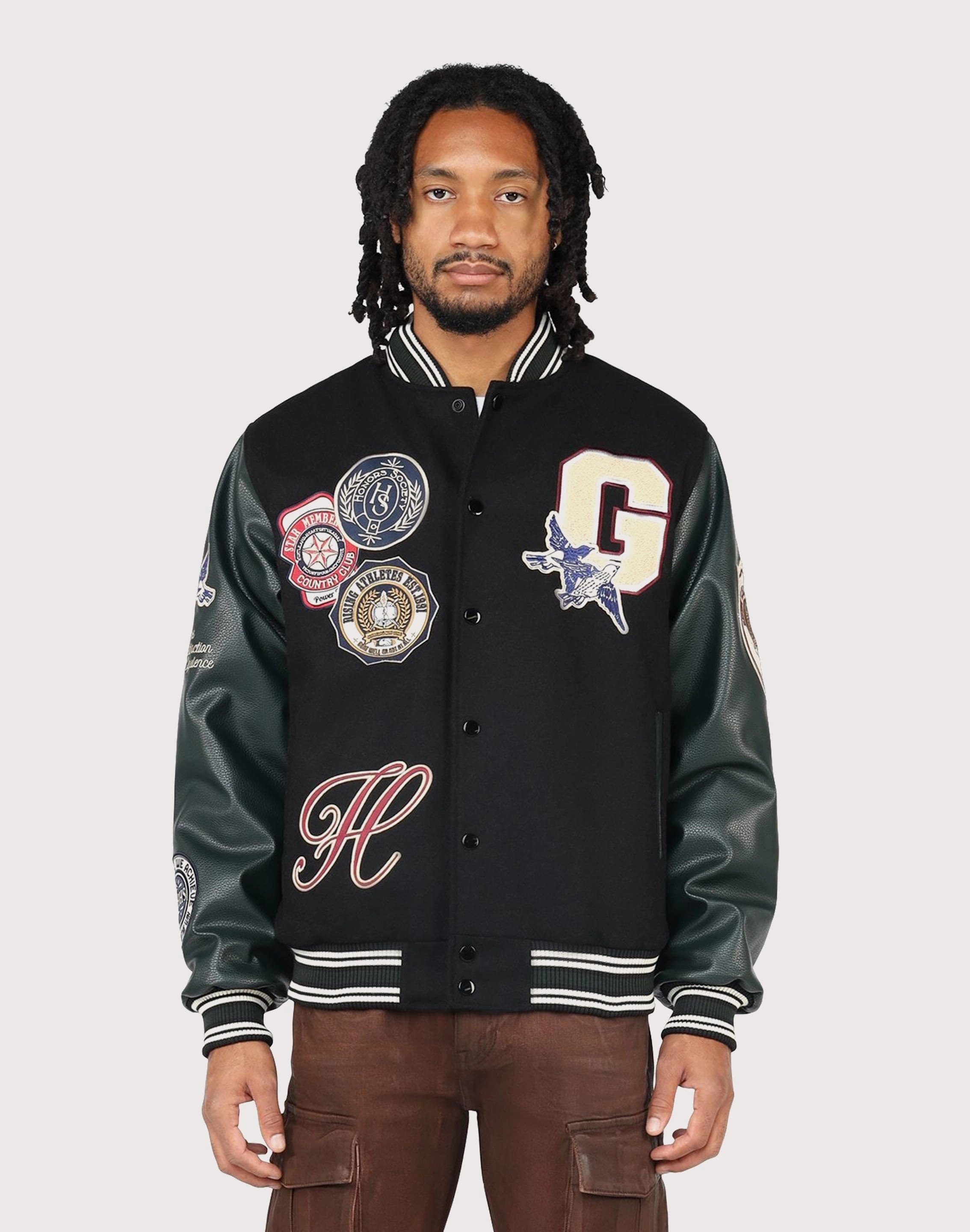 Suede - finished fashion Grindhouse Club House Varsity Jacket Fashion technology