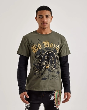 Sustainable fashion Ed Hardy Panther Long-Sleeve Tee Athleisure fashion