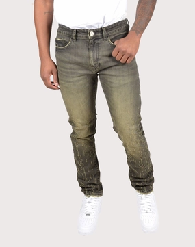 Sustainable fashion Grindhouse Tinted Slim Scratched Denim Jeans Beachwear items