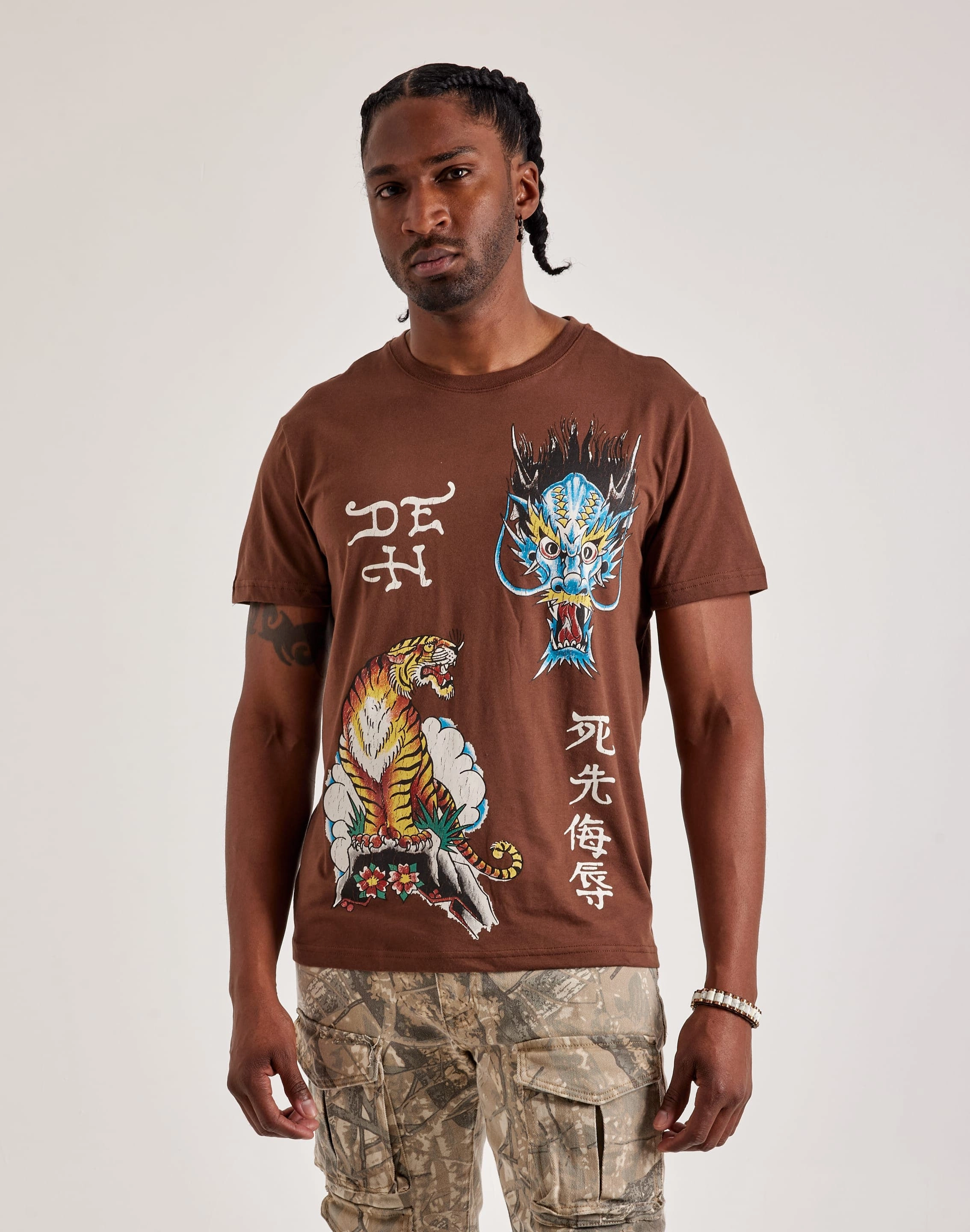 Sustainable fashion practices Ed Hardy Tiger Dragon Tee Swimwear selections