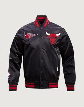 Sustainable fashion practices Pro Standard Chicago Bulls Retro Classic Rib Satin Jacket Hip - hop fashion