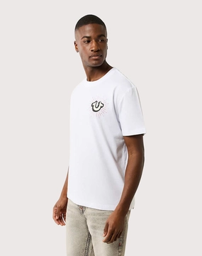Sustainable fashion practices True Religion Shining Crest Tee Recycled fashion materials