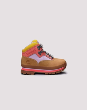 Sustainable fashion Timberland Euro Hiker Mid Lace Up Boot Toddler Military - inspired fashion