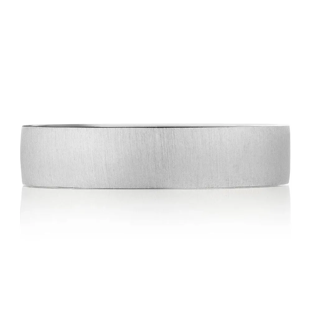 Tacori Classic Satin Finish Flat Mens Wedding Band
