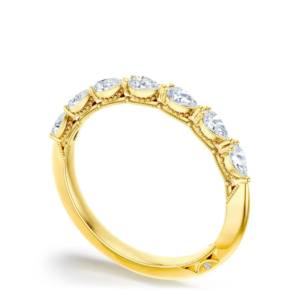 Tacori Sculpted Crescent Pear Wedding Band