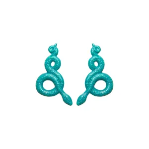 Teal Viper Earrings