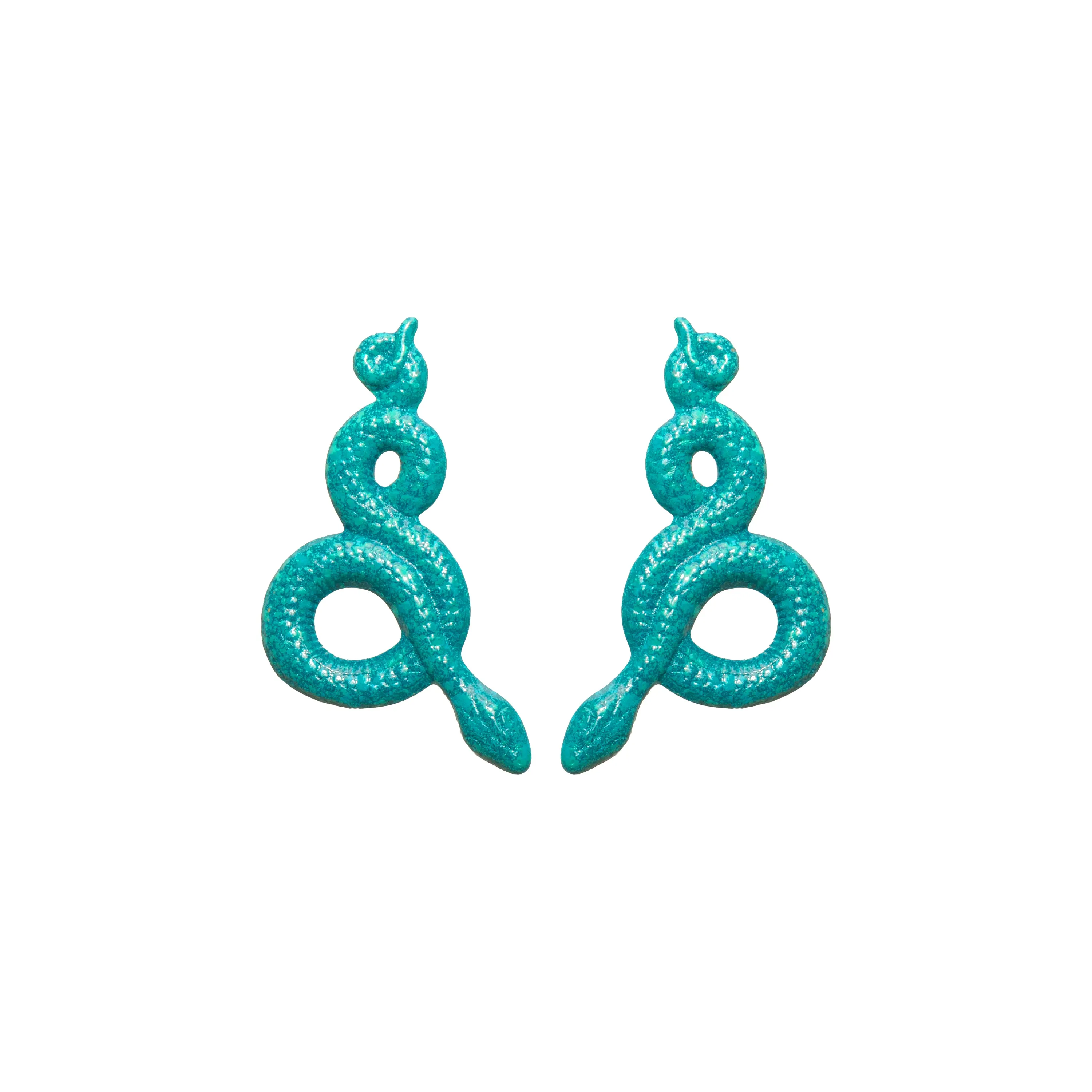 Teal Viper Earrings