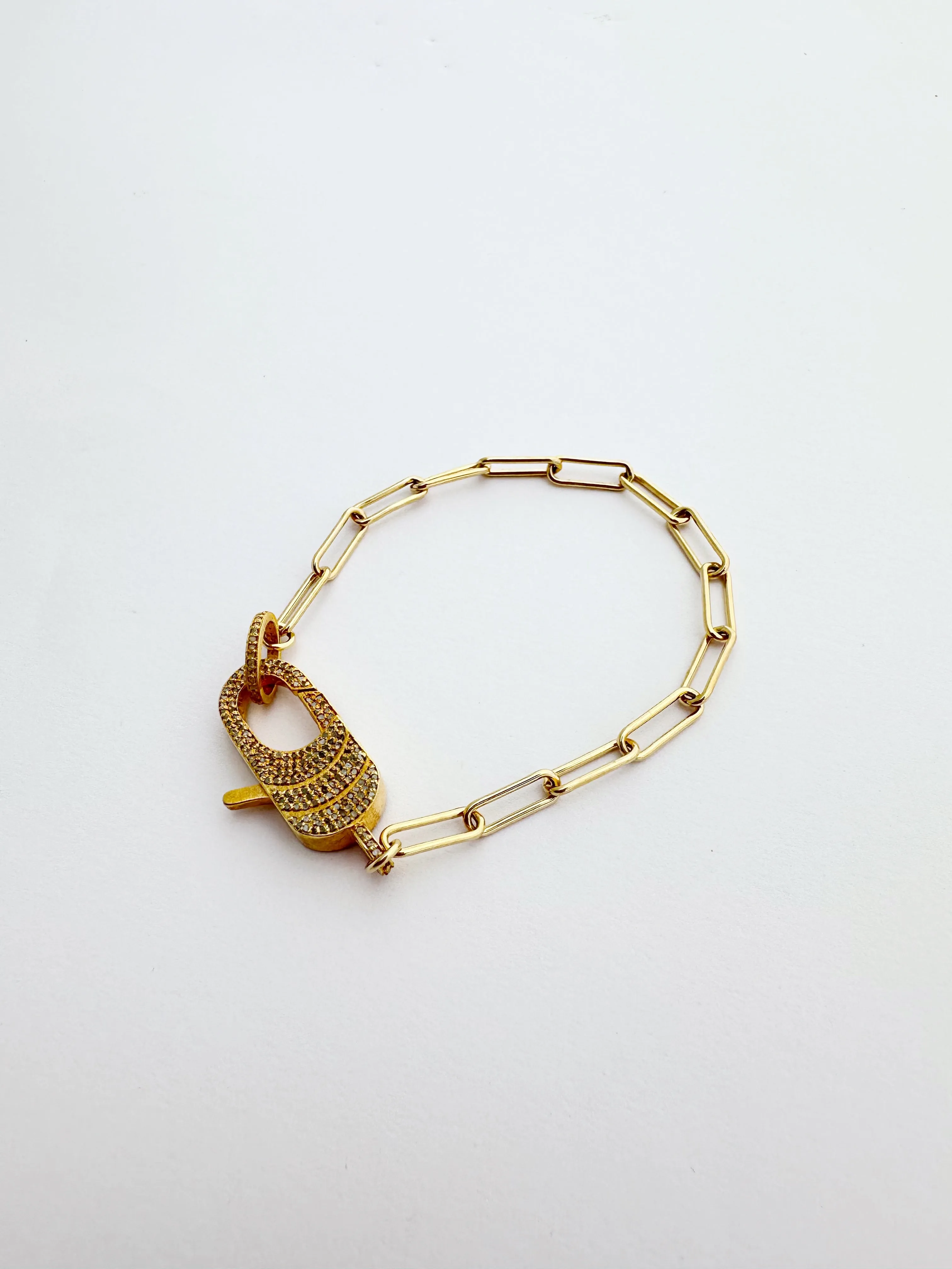 The Diamond Paper Clip Bracelet