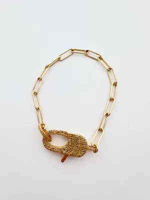 The Diamond Paper Clip Bracelet