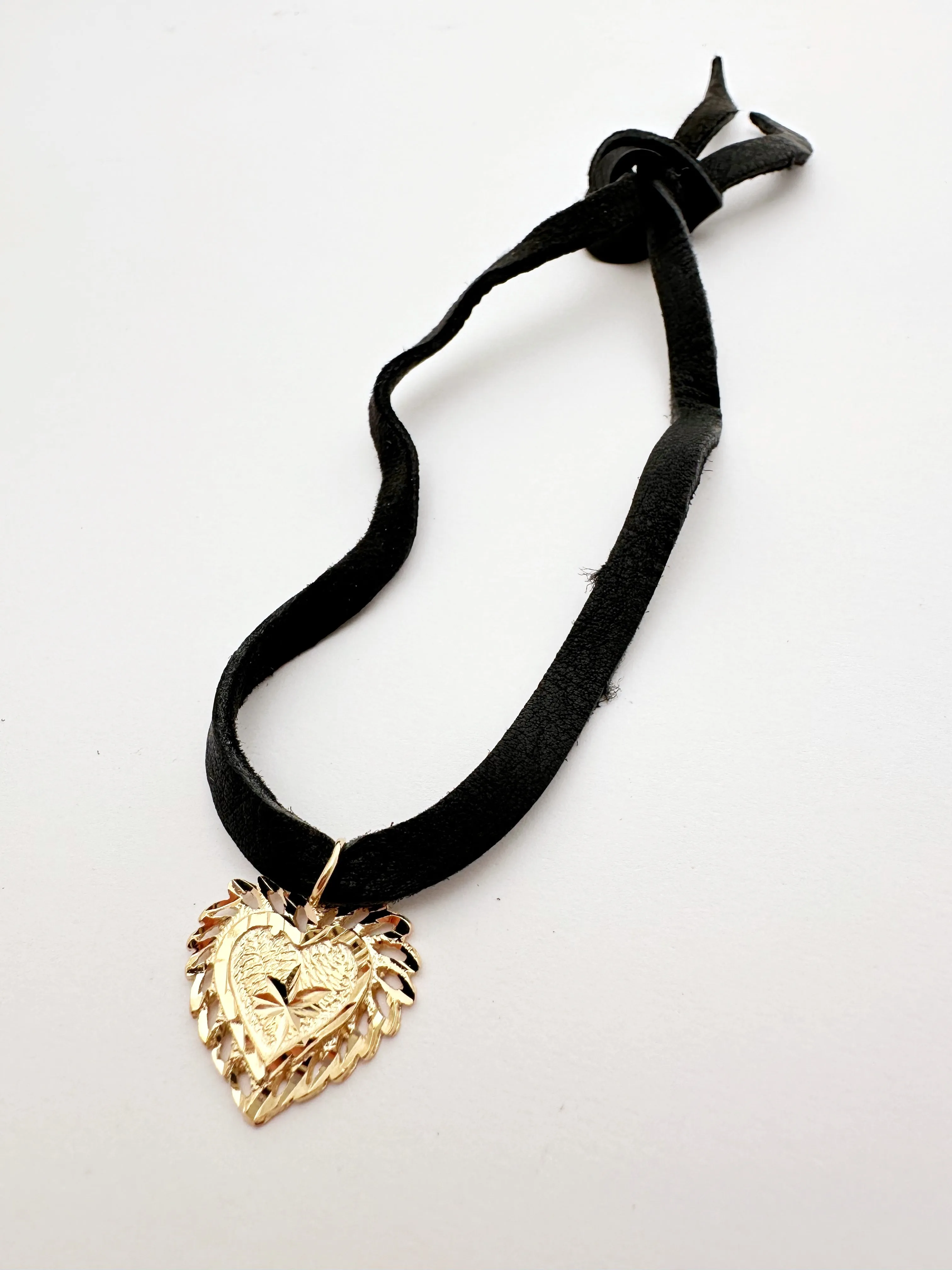 The Gold Heart Choker