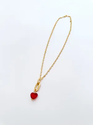 The Mini Red Heart Necklace