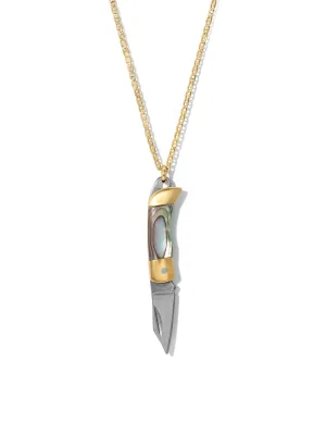 The Pocket Knife Necklace - Abalone
