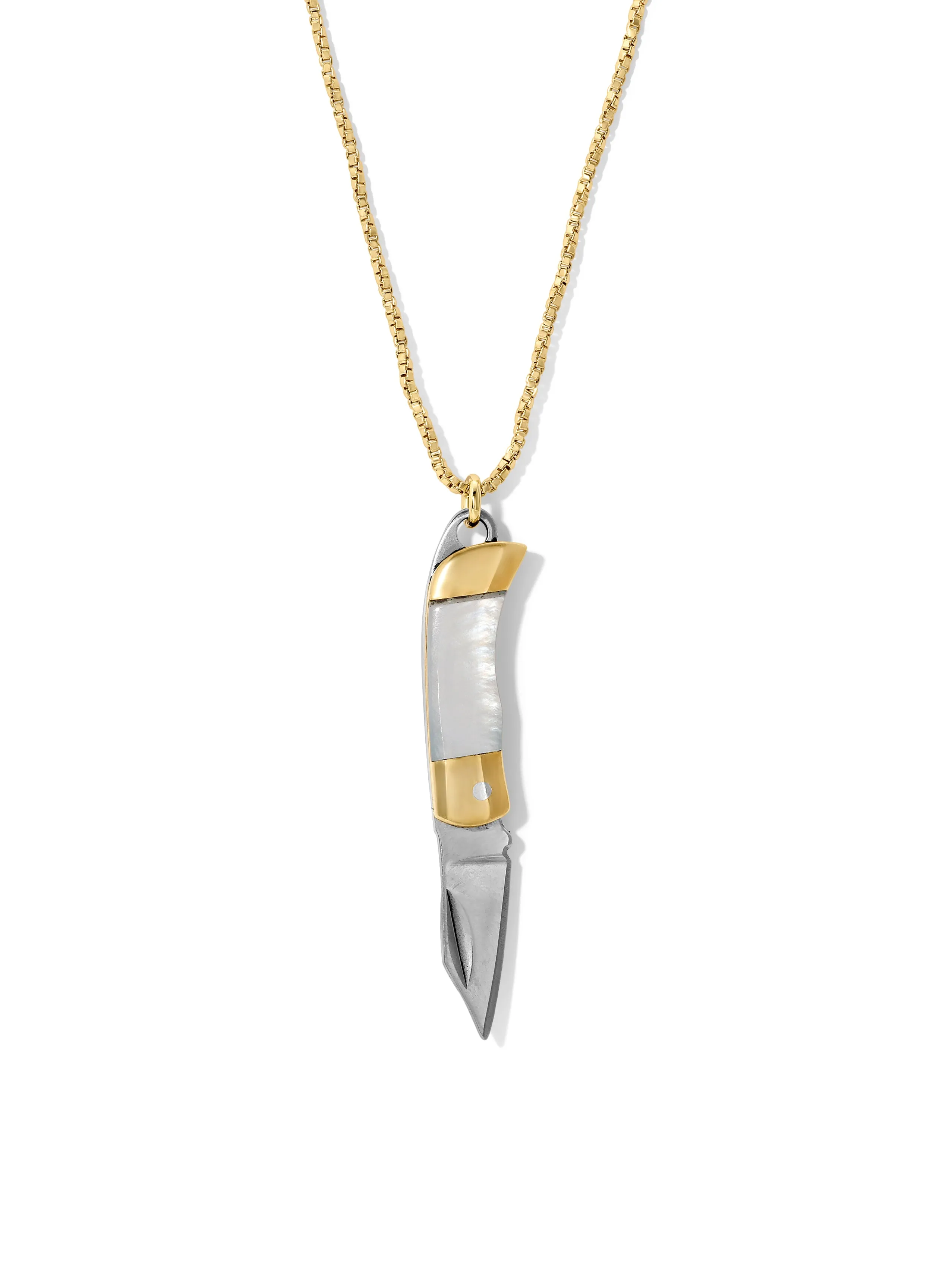 The Pocket Knife Necklace - Bone