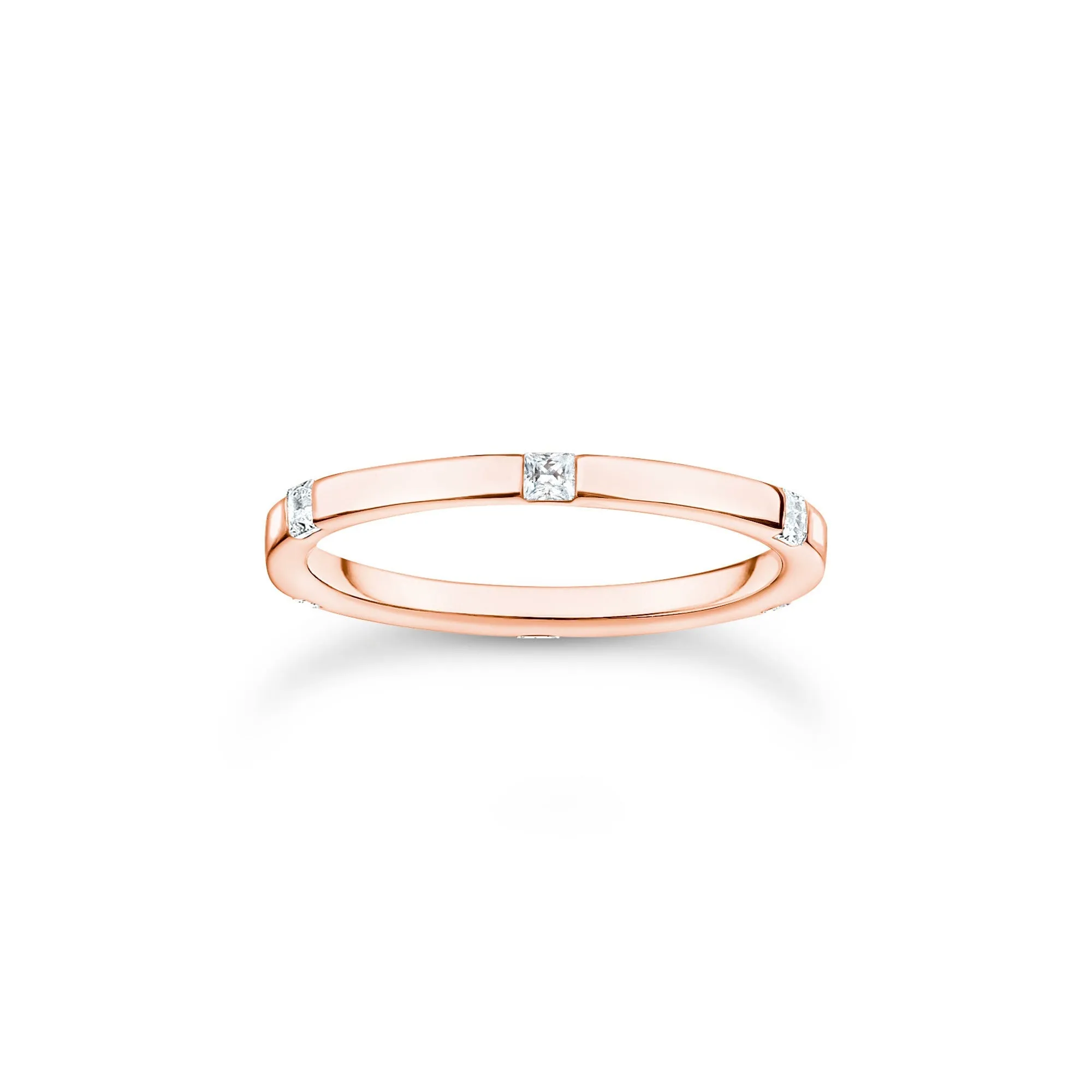 Thomas Sabo Charm Club Rose Gold Plated Sterling Silver Ring