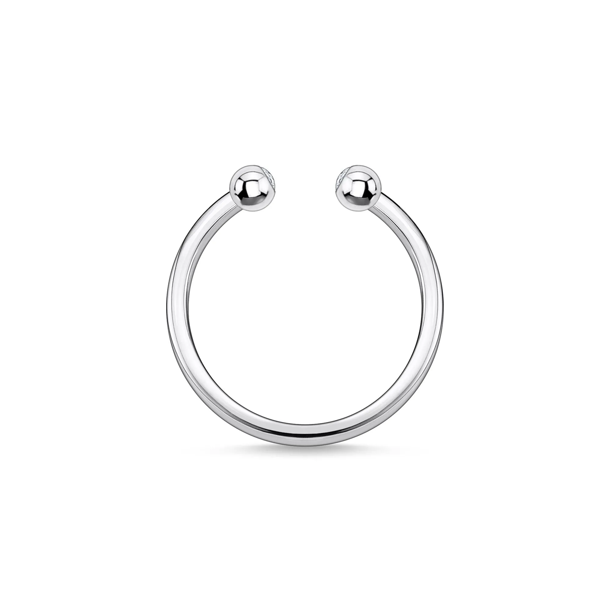 Thomas Sabo Charm Club Sterling Silver White CZ Open Dots Ring D