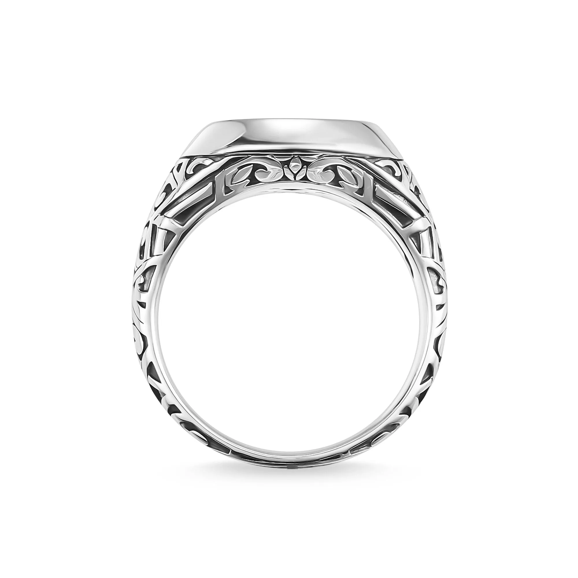 Thomas Sabo Rebel At Heart Sterling Silver Black Onyx Signet Ring
