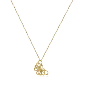 Tiffany & Co. Butterfly Pendant On Necklace 18"
