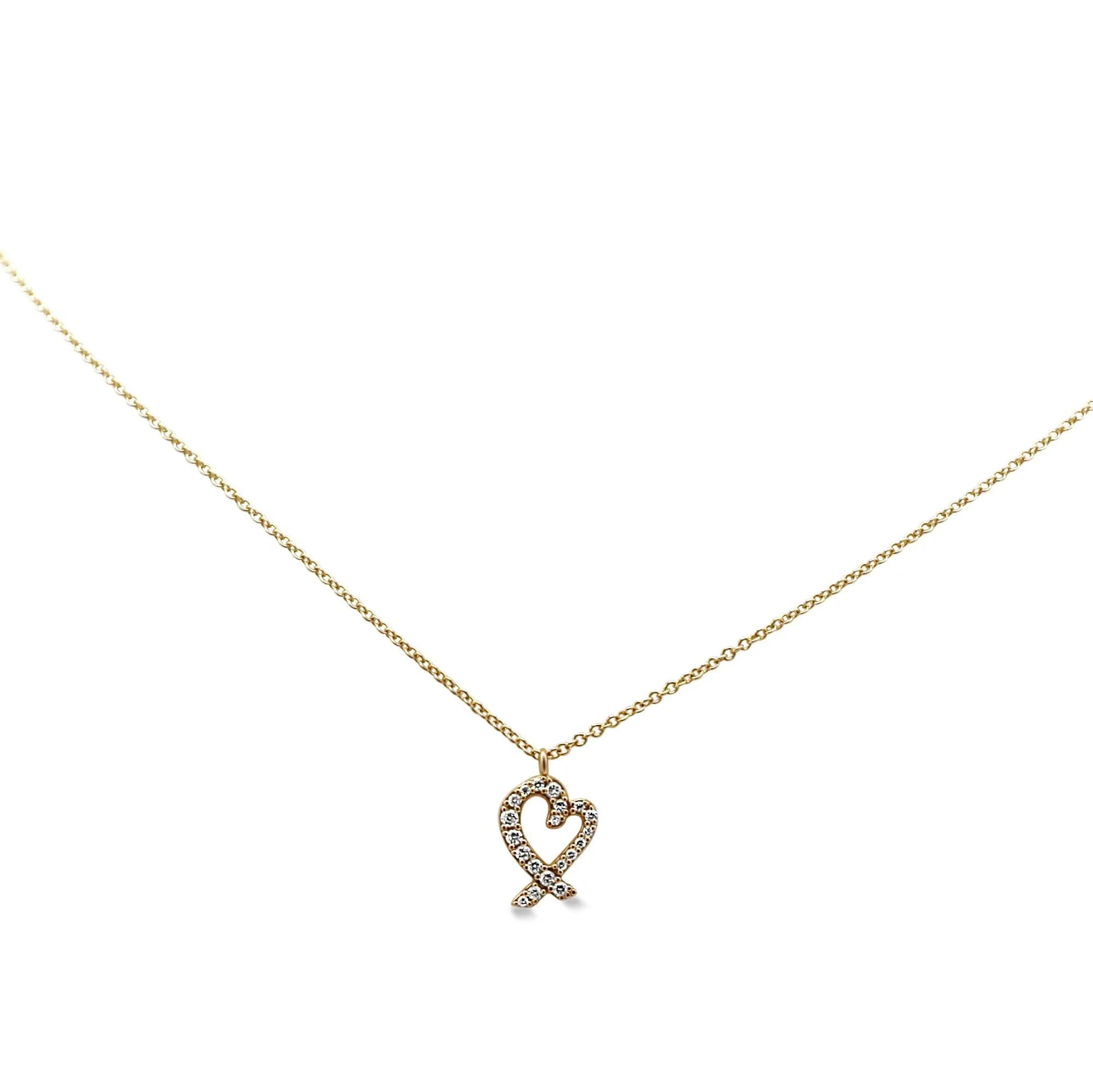 Tiffany & Co. Diamond Heart Pendant On Chain by Paloma Picasso