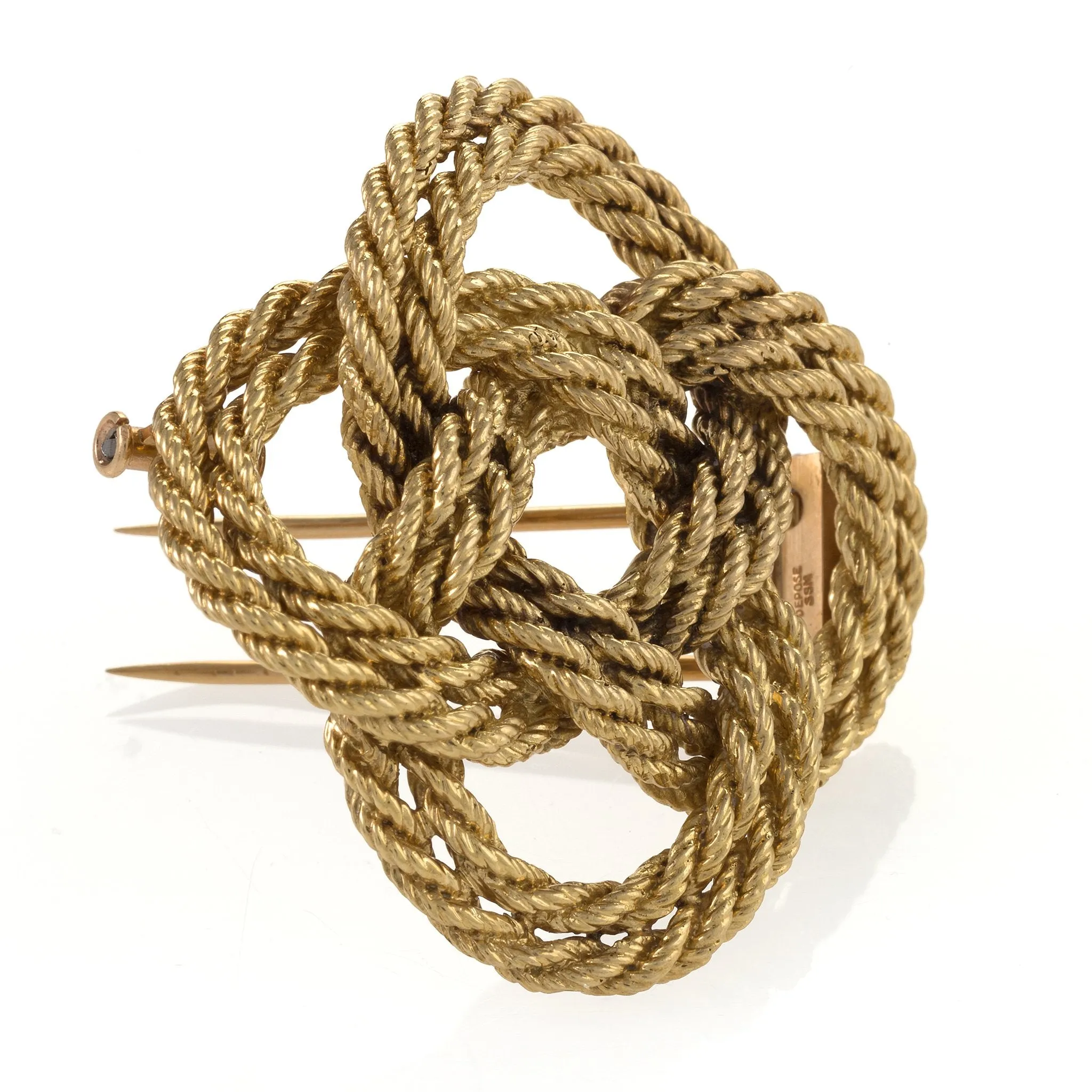 Tiffany & Co. France Gold Knot Brooch