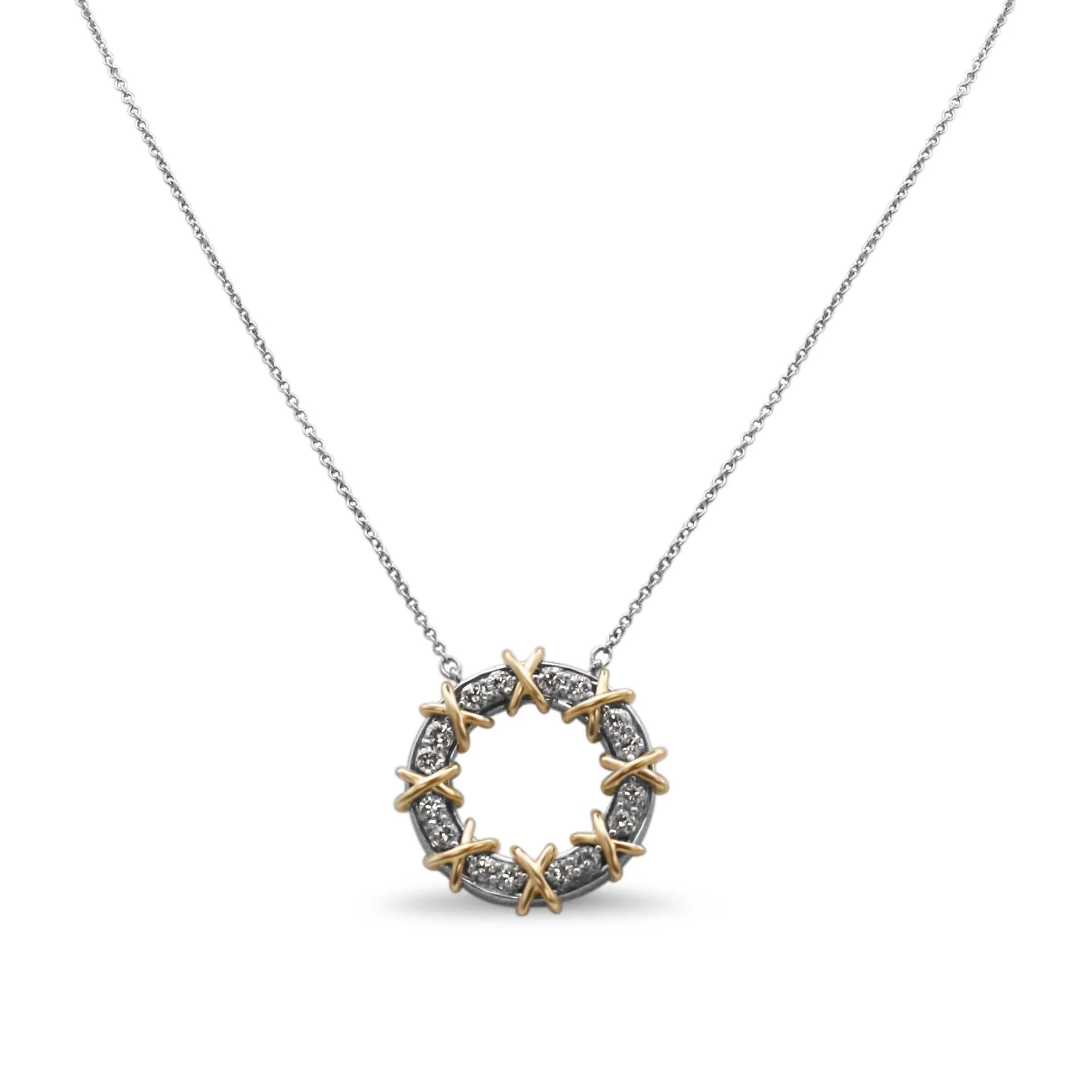 Tiffany & Co Jean Schlumberger 16 Stone Circle Pendant Necklace