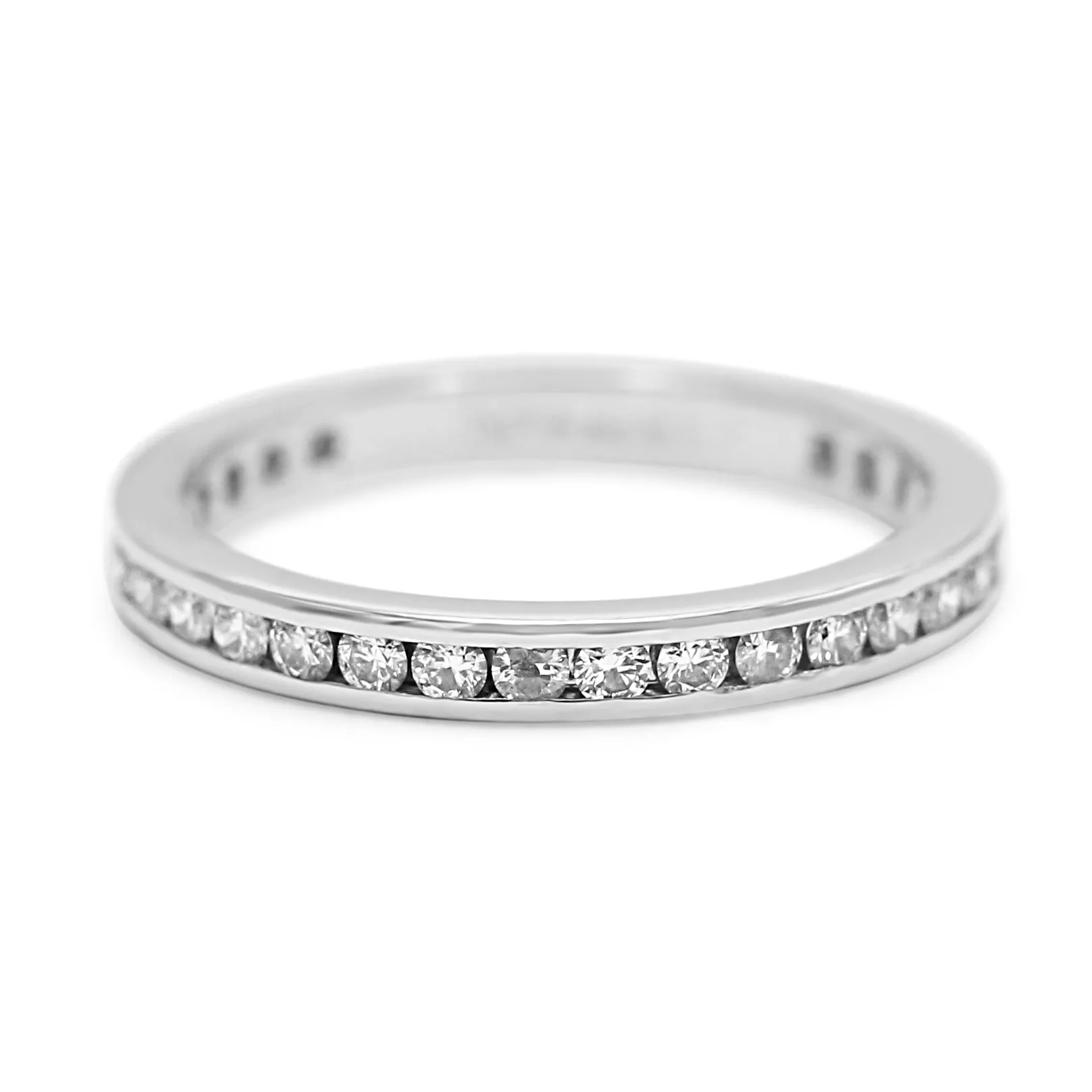 Tiffany & Co. Platinum 2mm Diamond Full Eternity Ring