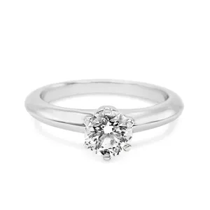 Tiffany & Co. Solitaire Diamond Ring - Platinum