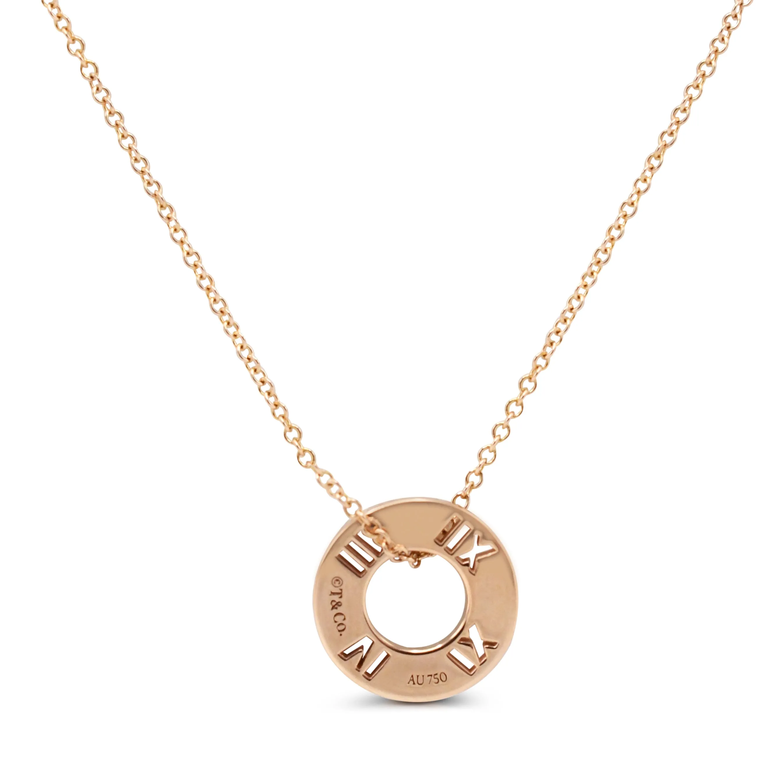 Tiffany Atlas Diamond Pendant On 16" Necklace