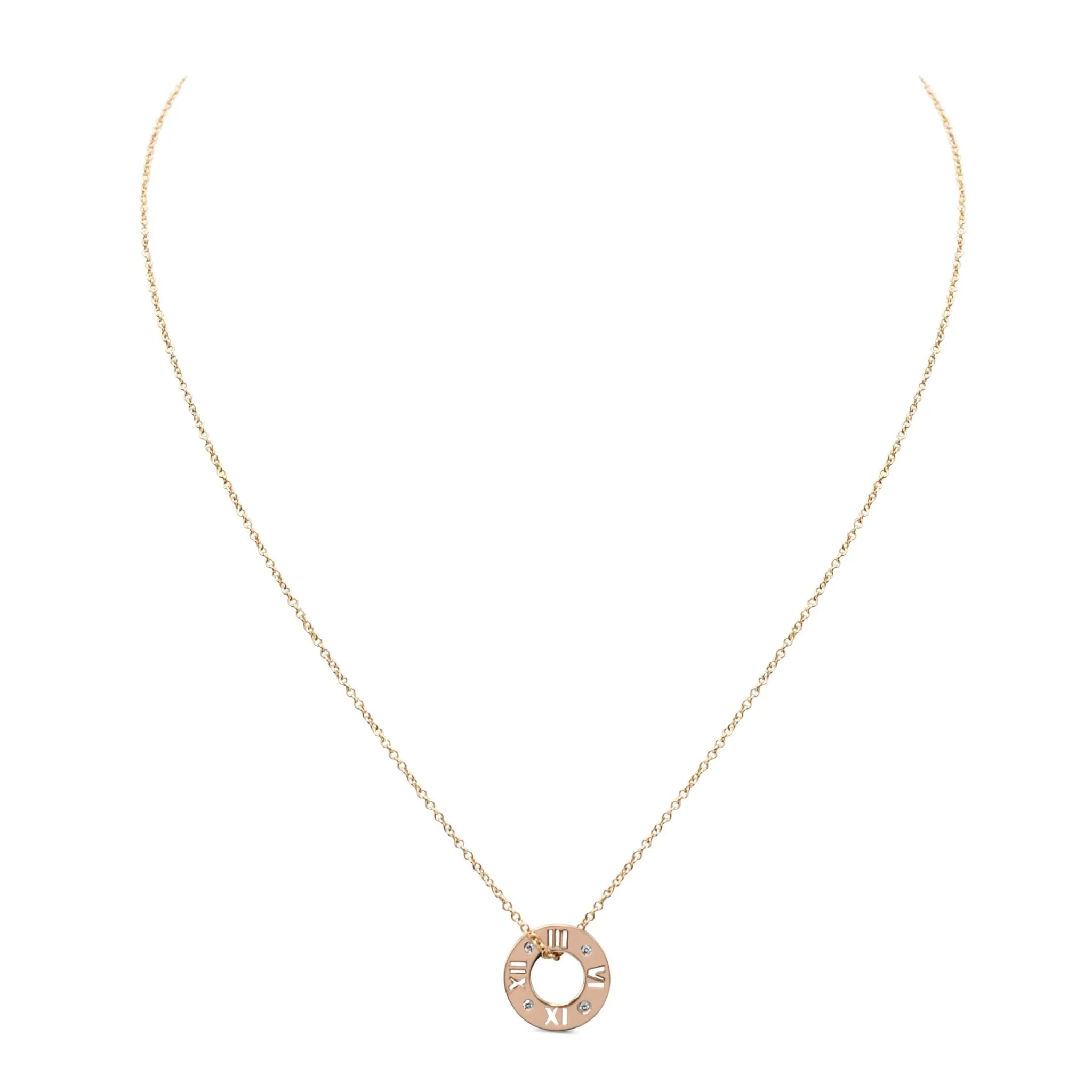 Tiffany Atlas Diamond Pendant On 16" Necklace