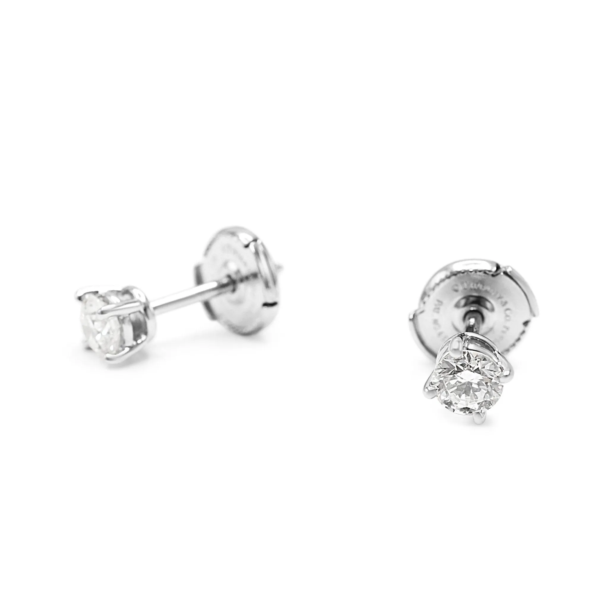 Tiffany Brilliant Cut Diamond Stud Earrings - Platinum