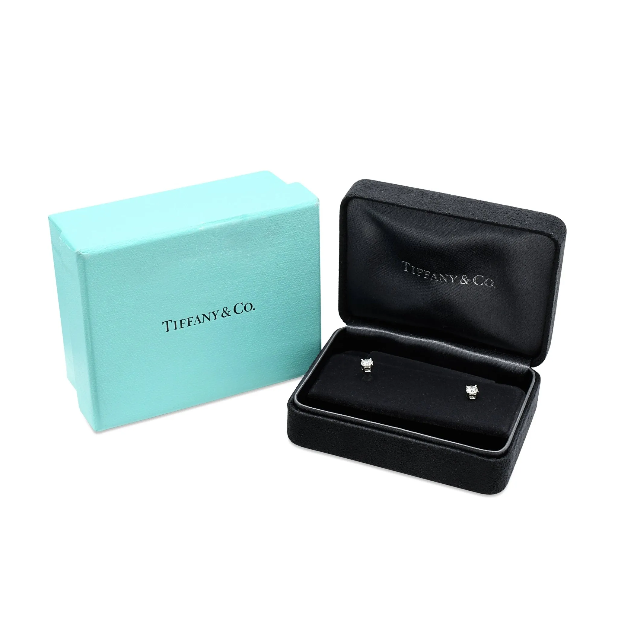 Tiffany Brilliant Cut Diamond Stud Earrings - Platinum
