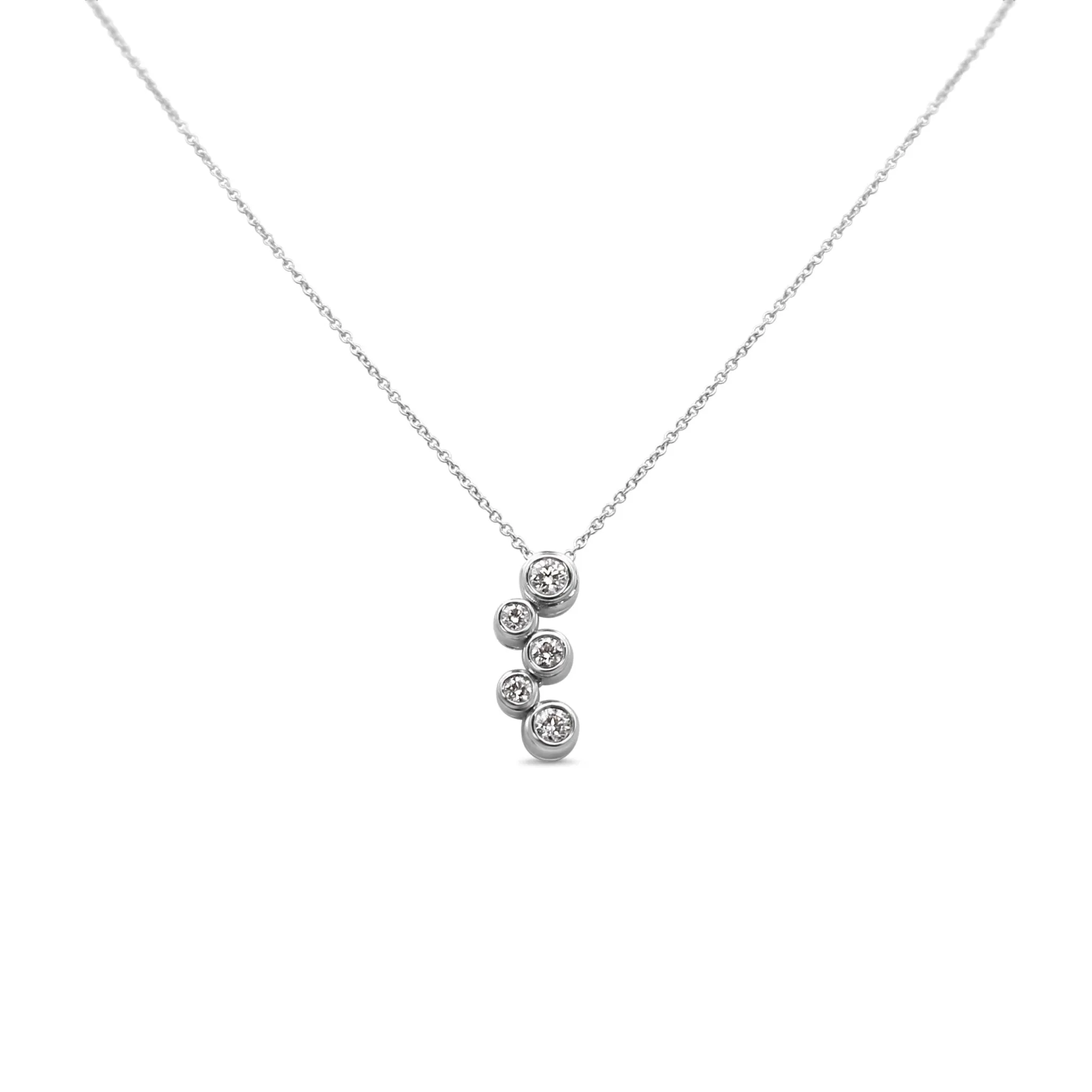 Tiffany Diamond Bubbles Pendant Necklace - Platinum