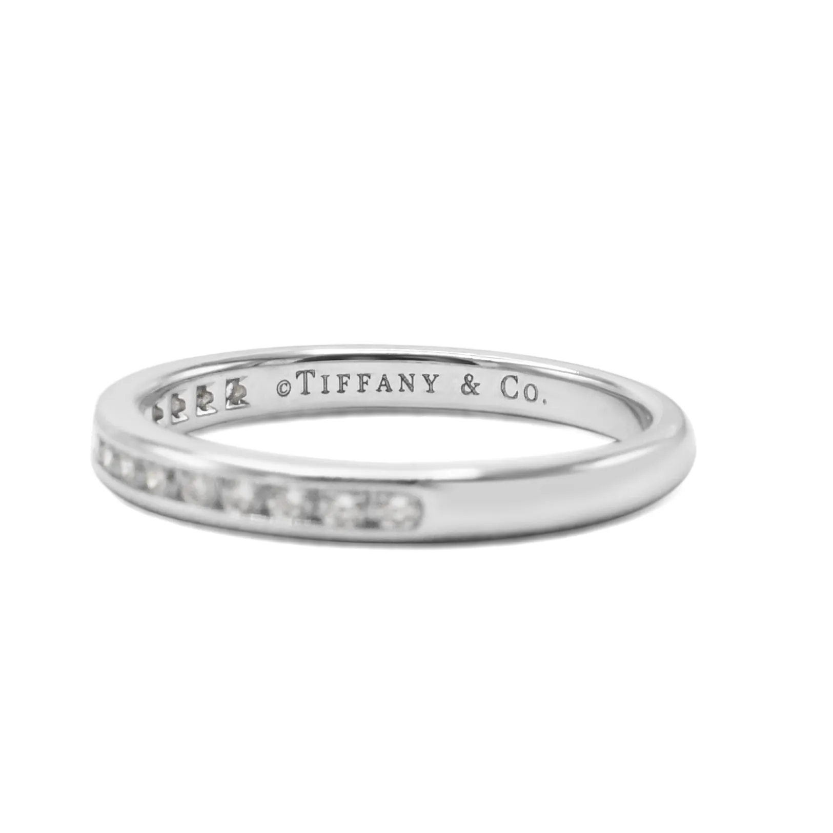 Tiffany Diamond Half Eternity 2.5mm Band Ring - Platinum