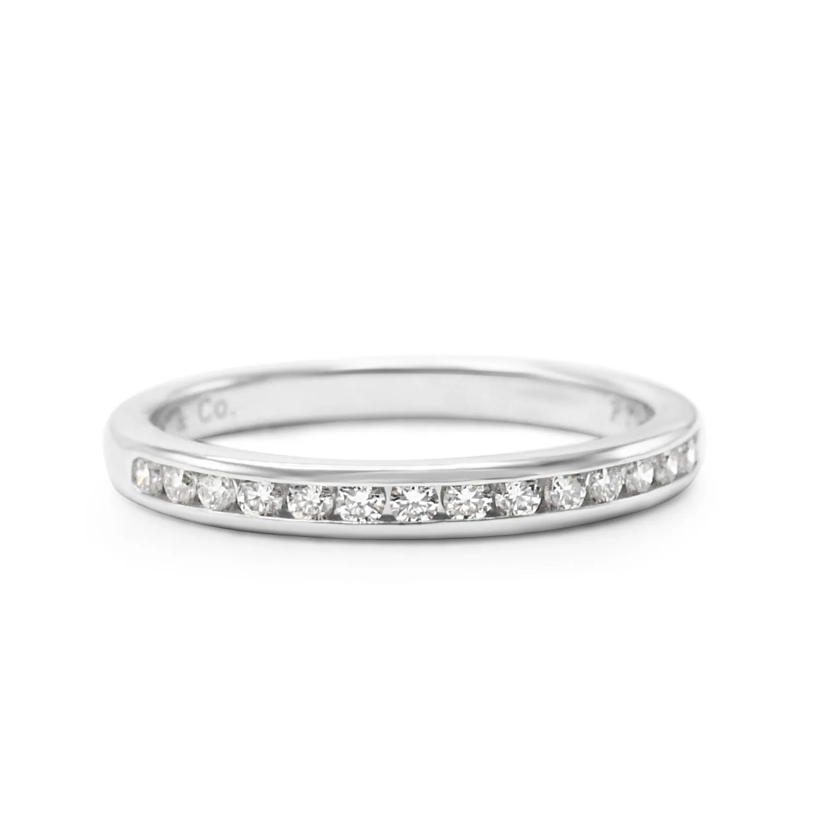 Tiffany Diamond Half Eternity 2.5mm Band Ring - Platinum