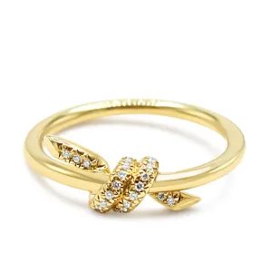 Tiffany Diamond Knot Ring - 18ct Yellow Gold