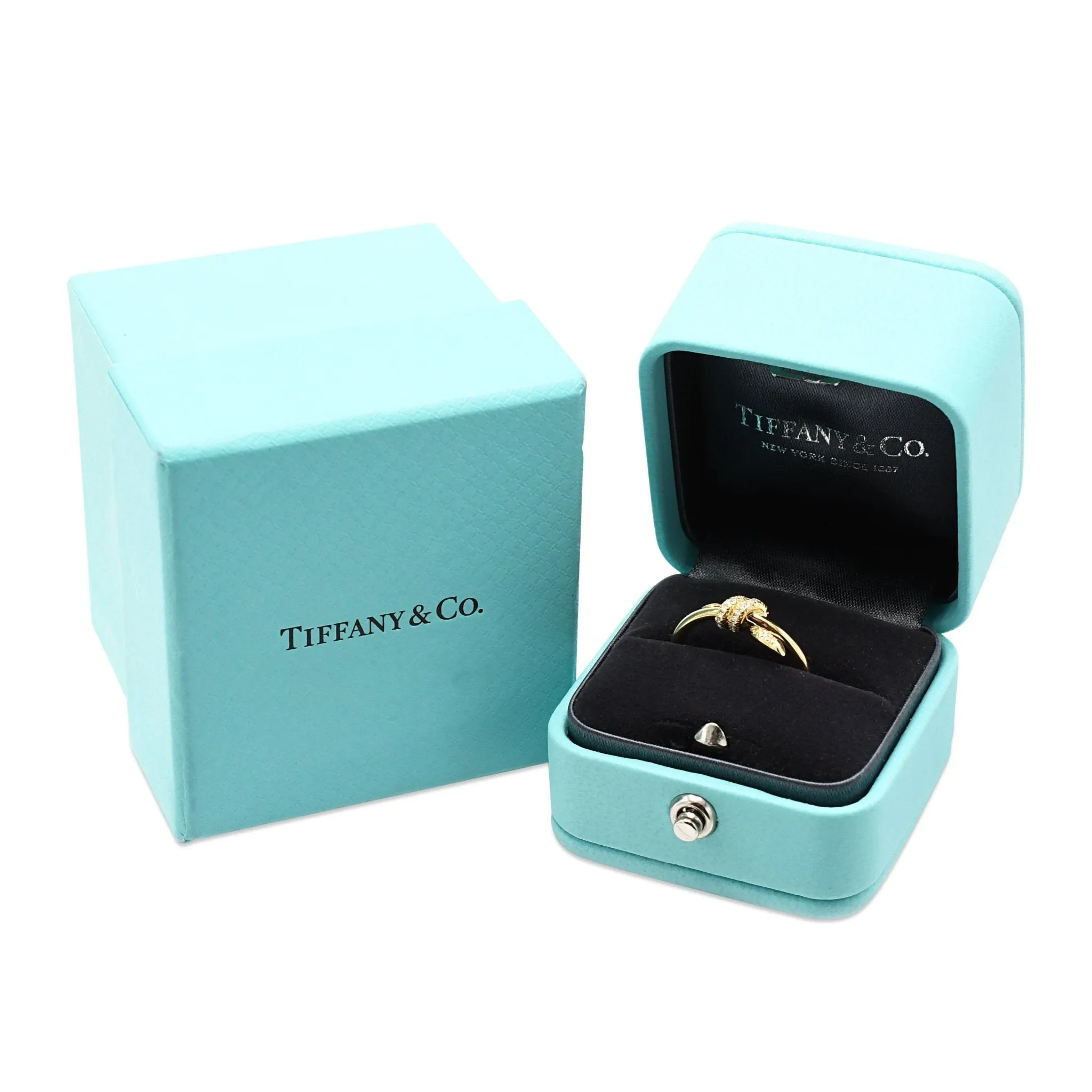 Tiffany Diamond Knot Ring - 18ct Yellow Gold