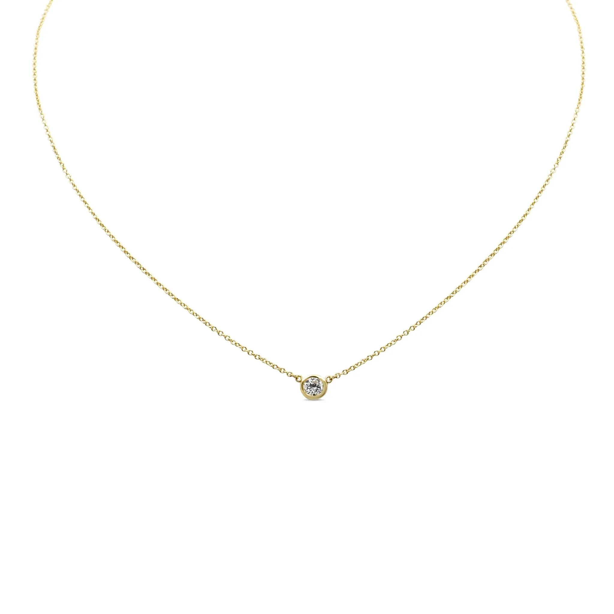 Tiffany Diamonds by the Yard Single Diamond Pendant Necklace