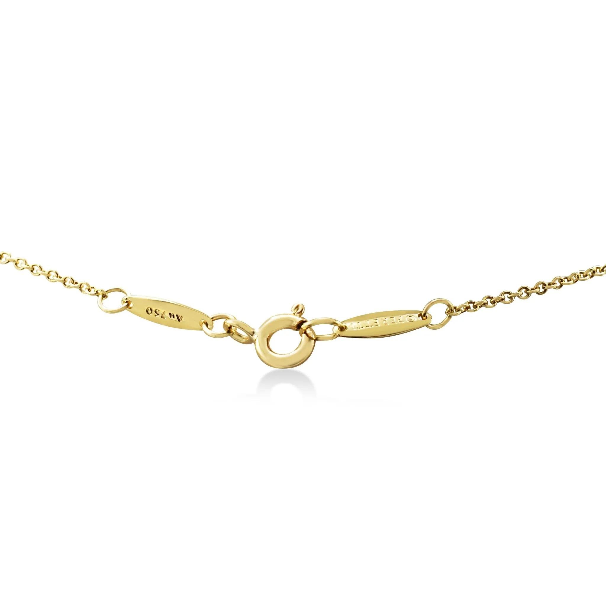 Tiffany Elsa Peretti Open Heart Pendant Necklace With Diamonds