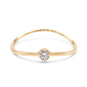 Tiffany Elsa Peretti Wave Single-Row Diamond Ring In Rose