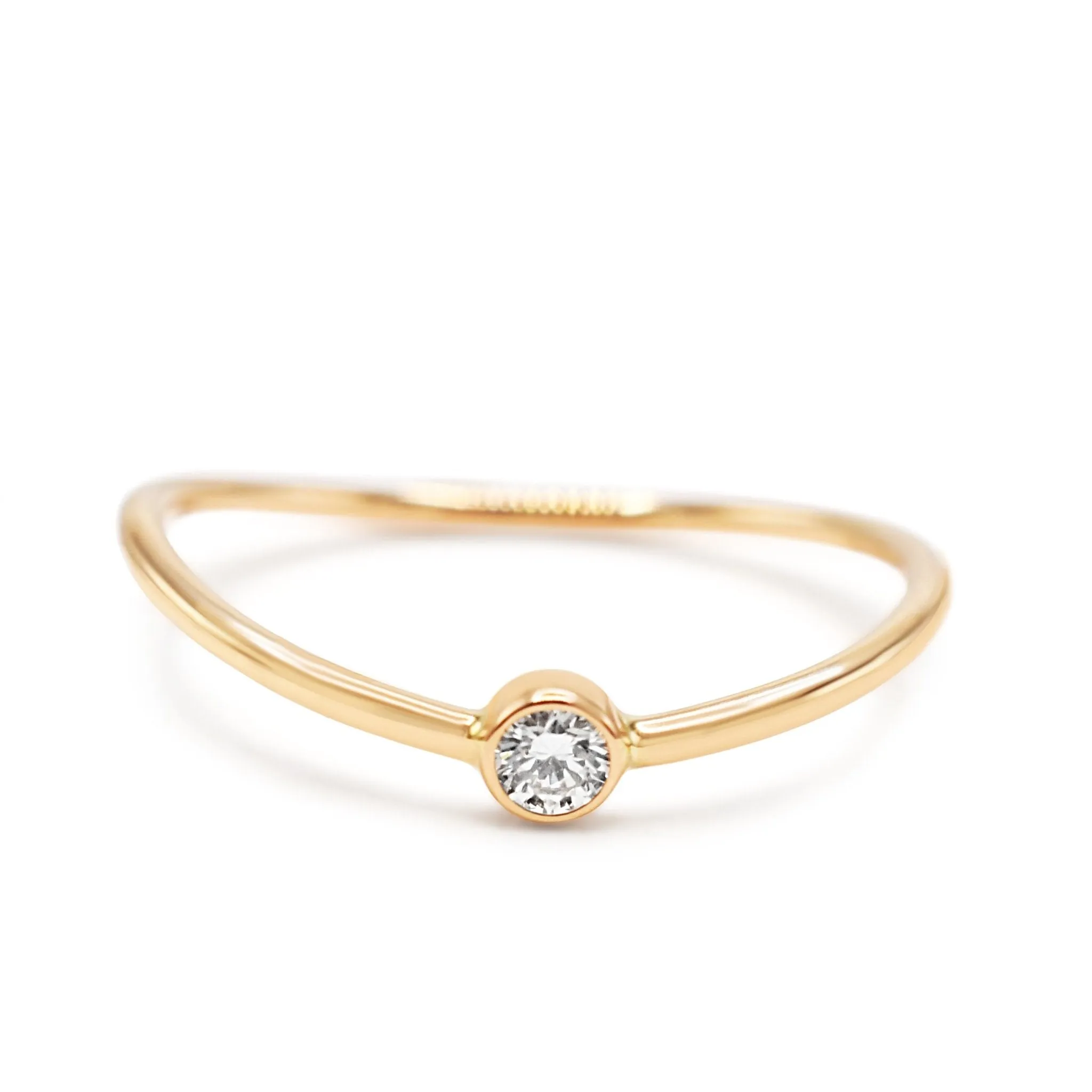 Tiffany Elsa Peretti Wave Single-Row Diamond Ring In Rose