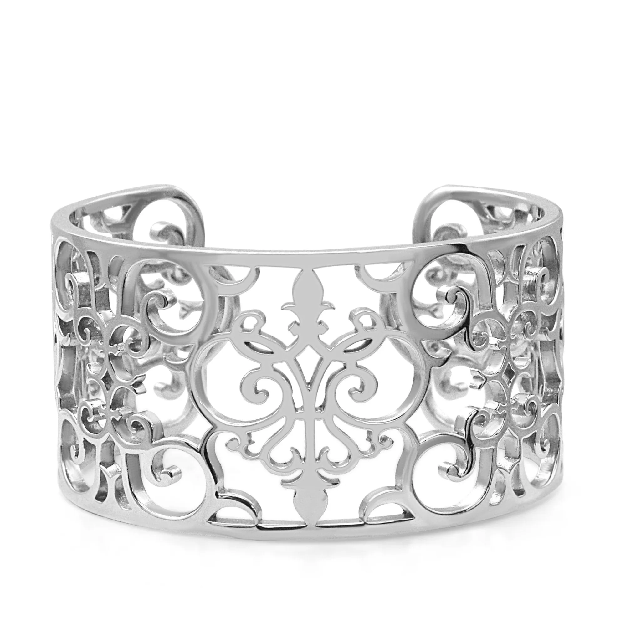 Tiffany Enchant Pieced Fancy Cuff Bangle - Sterling Silver