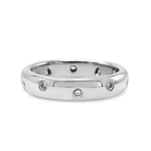 Tiffany Etoile Diamond Band Ring 4mm - Platinum