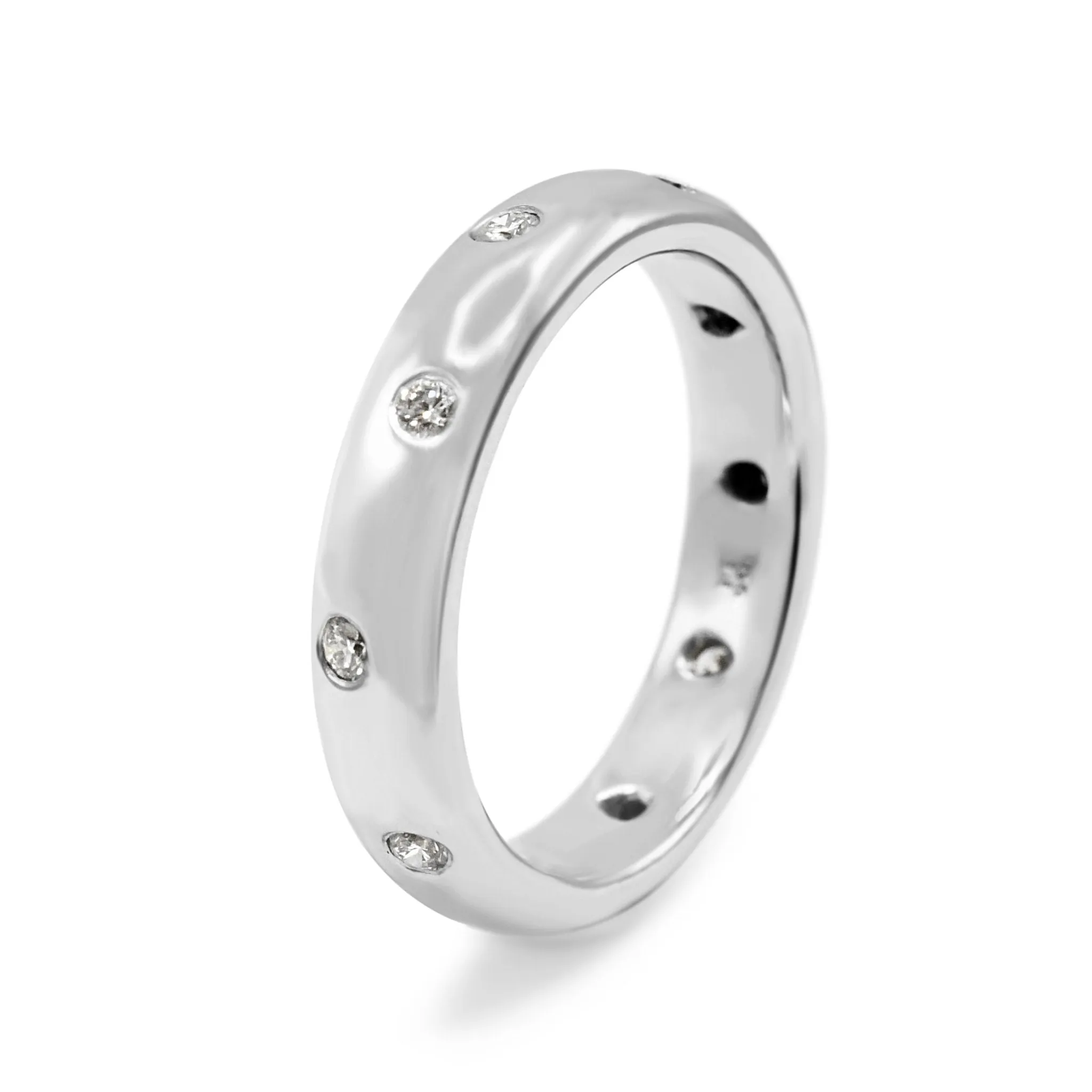 Tiffany Etoile Diamond Band Ring 4mm - Platinum