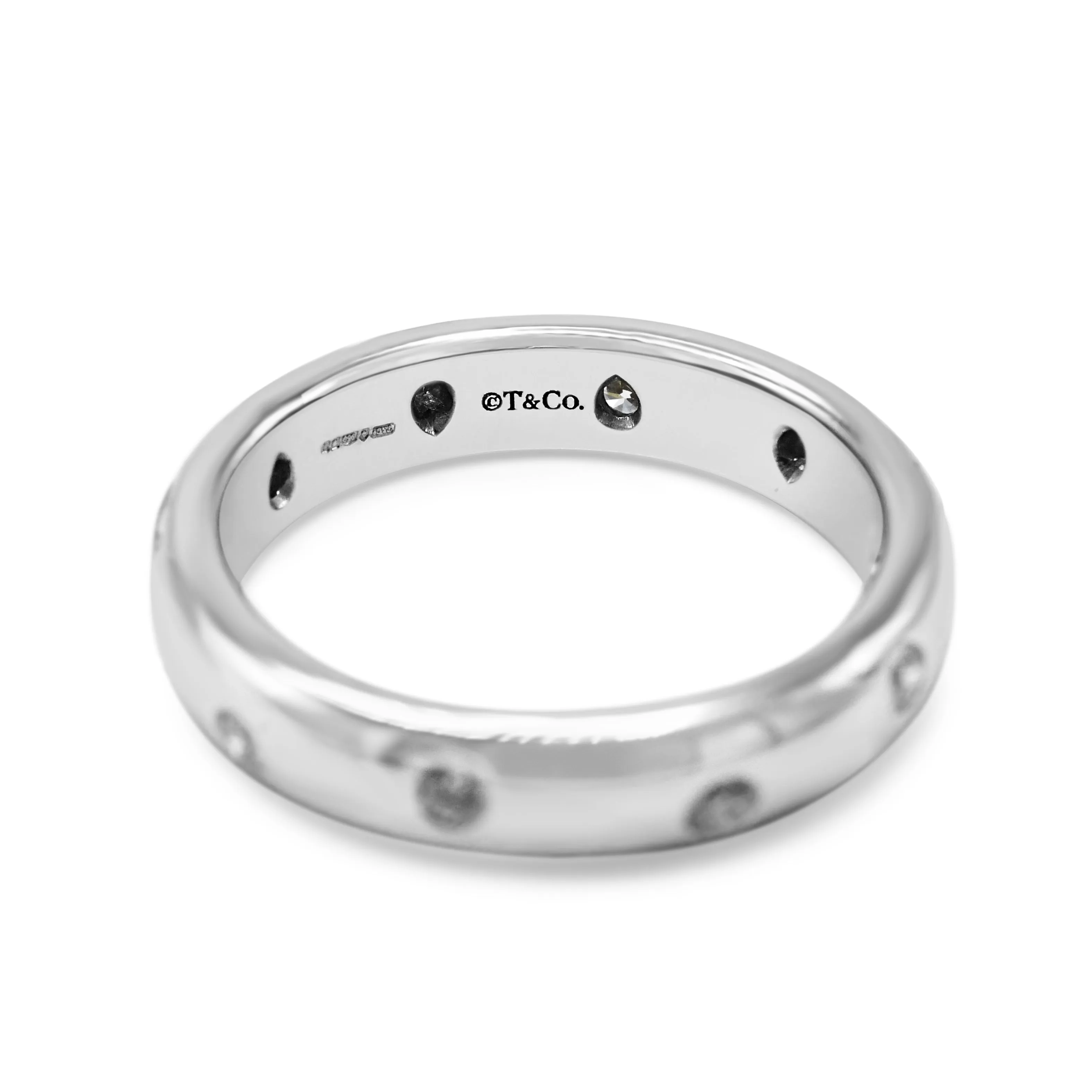 Tiffany Etoile Diamond Band Ring 4mm - Platinum