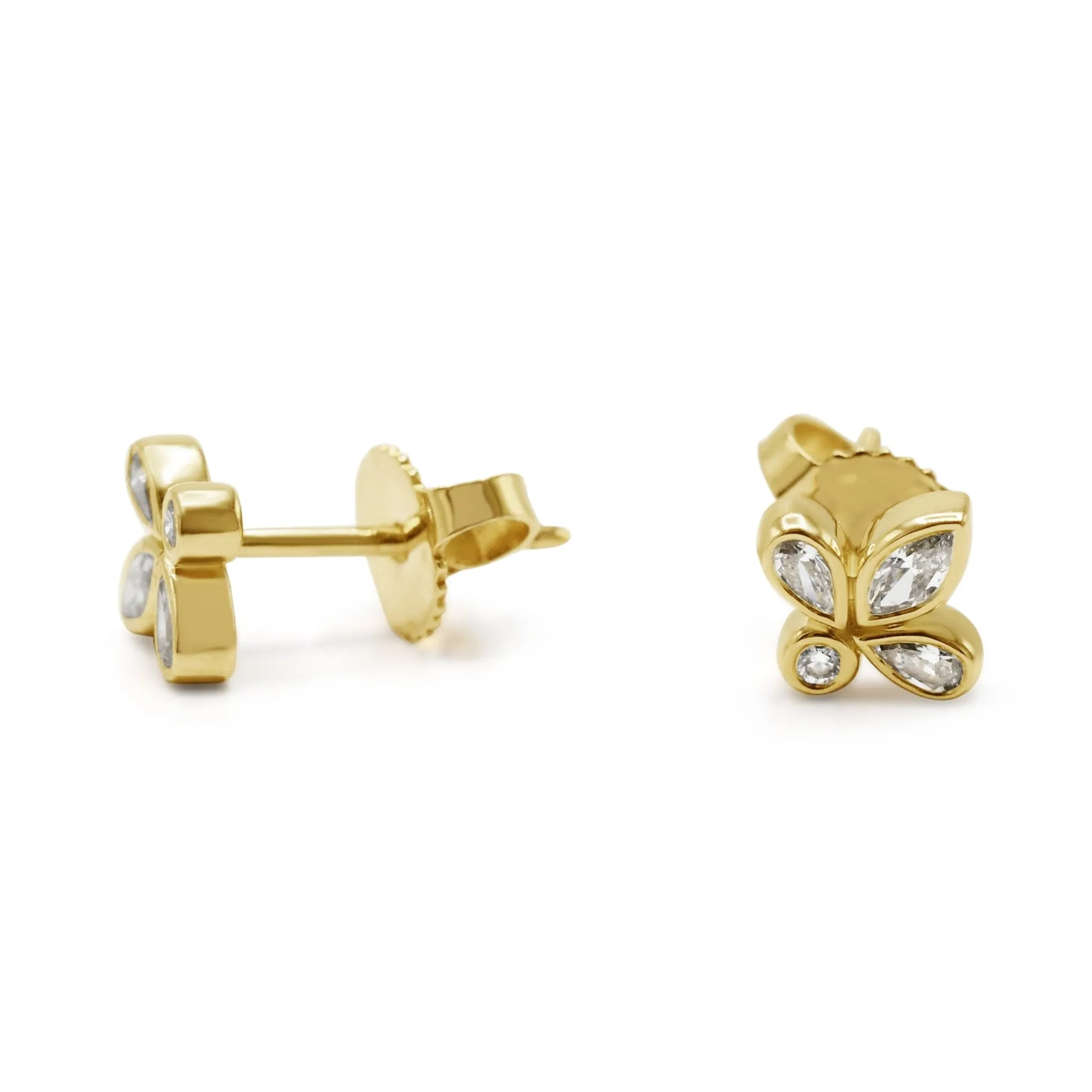 Tiffany Fleur de Lis Diamond Stud Earrings